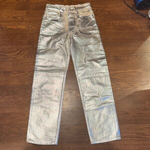 Zara Shimmering Silver Pants